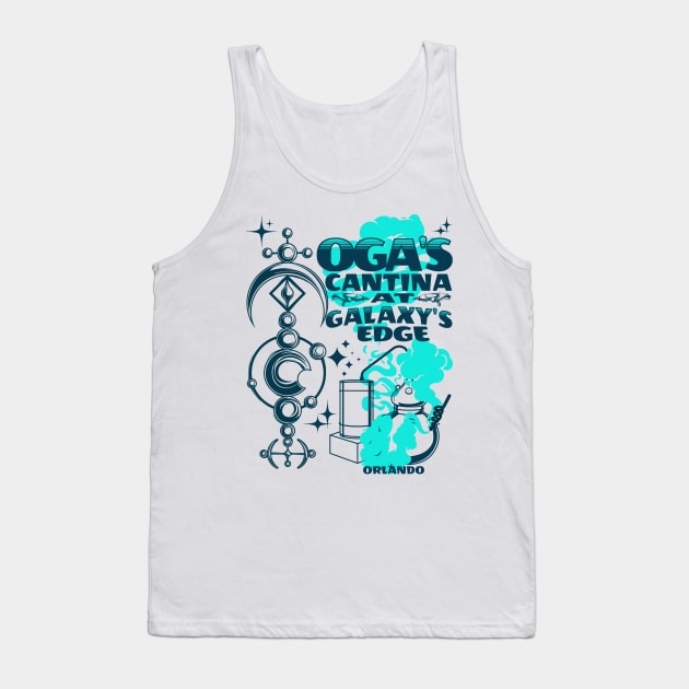 Oga's Cantina at the Edge of the Galaxy Orlando Florida Bar and Lounge Tank Top by Joaddo